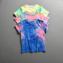 Kids Tie Dye T-shirt Summer Short Sleeve Toddler Girls Boys Tops