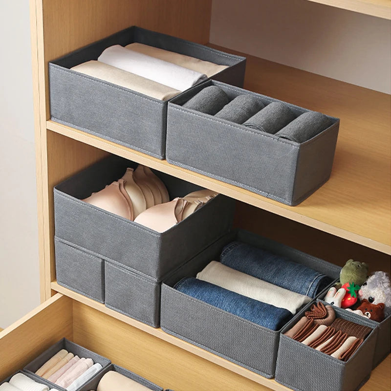Fabric Underwear Storage Box Organizer For Socks Ties And Closet