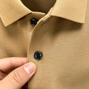Men's Polo Shirt Cotton Casual Short Sleeve Solid Color Lapel Tee