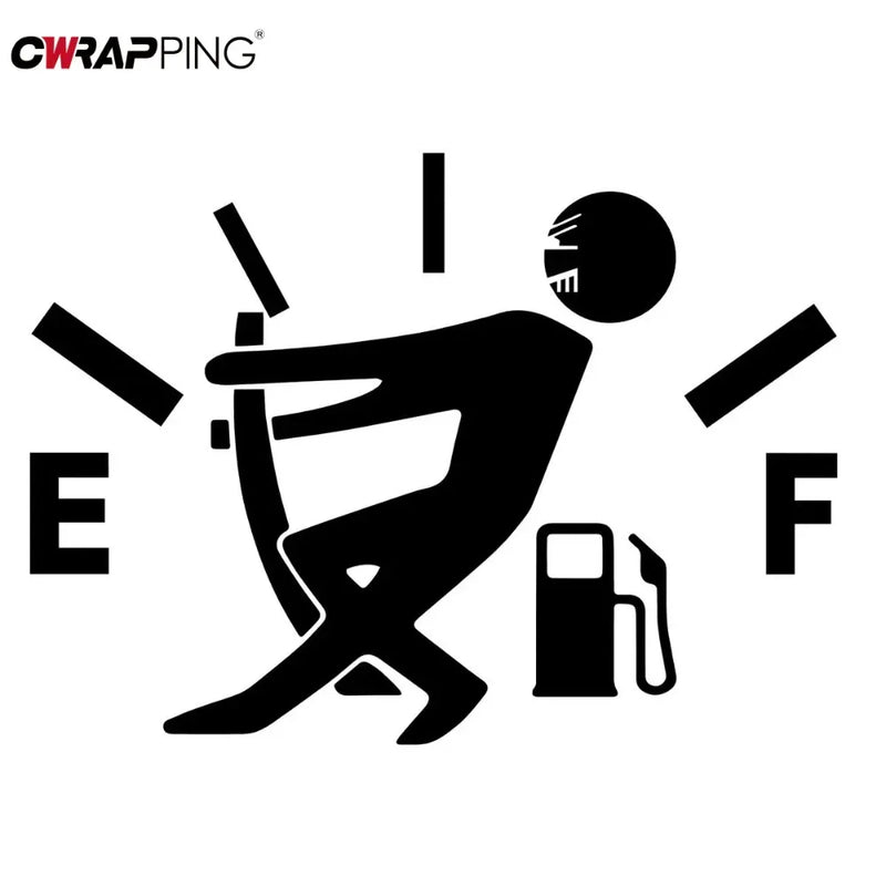 Car Fuel Tank Sticker Reflective Vinyl Funny Gas Gauge Decal