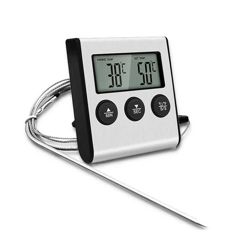 Digital Cooking Thermometer Wireless Oven BBQ Meat Probe Timer