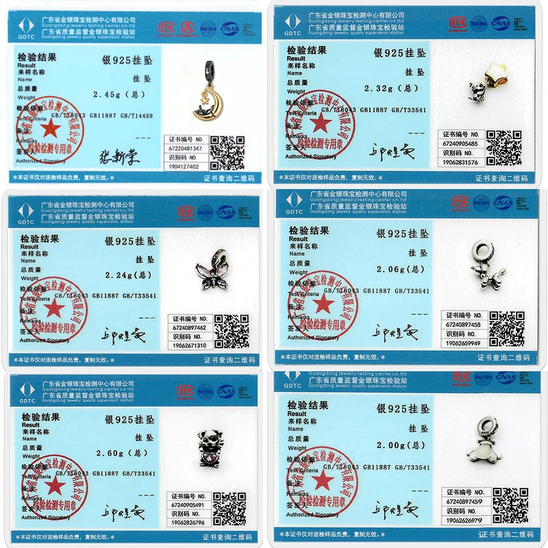 925 Silver Charm Pendant Animal Firefly Butterfly Dragonfly Beads