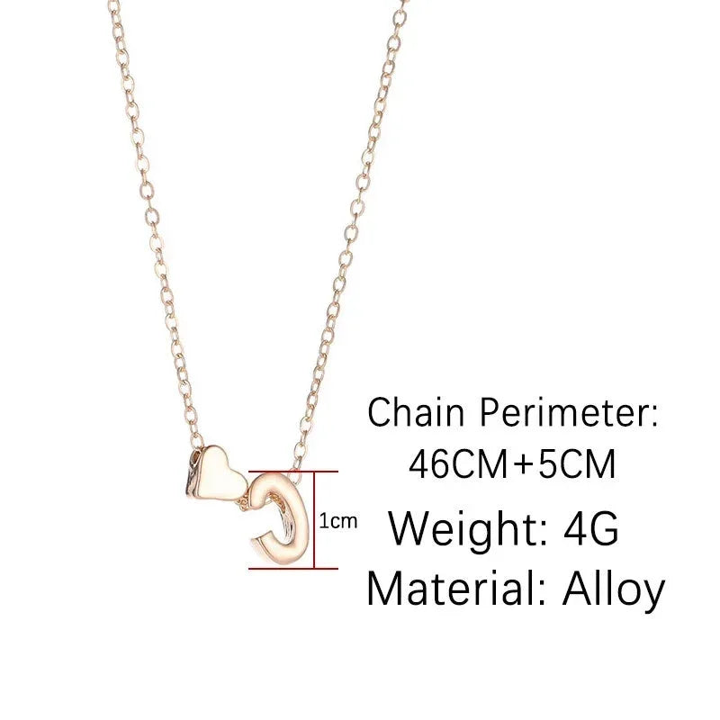 SUMENG Tiny Heart Initial Pendant Necklace Gold Silver Choker