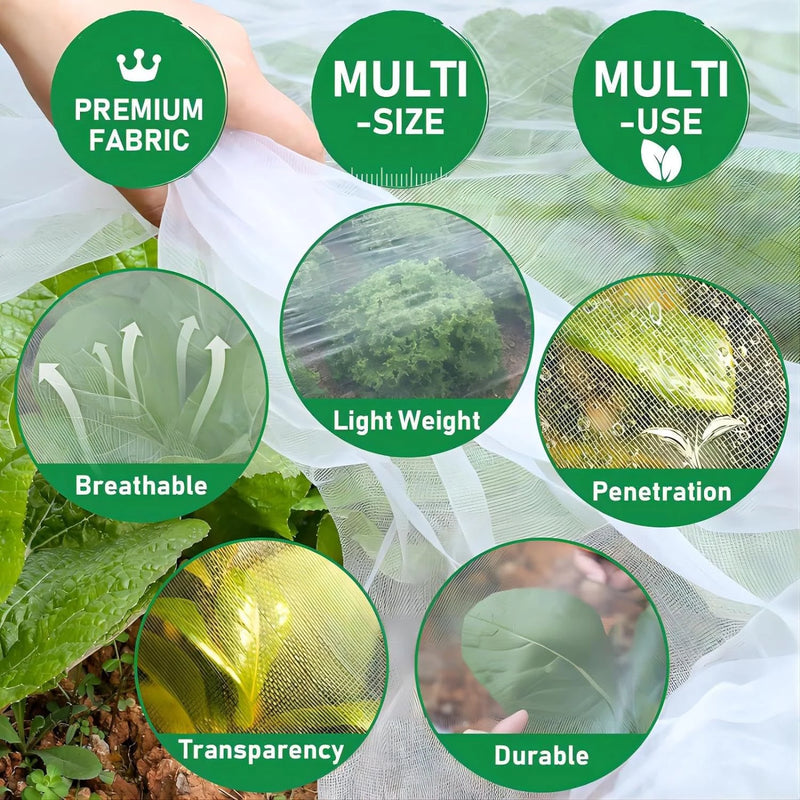 Garden Insect Netting Protective Cover For Vegetables Flowers Fruits