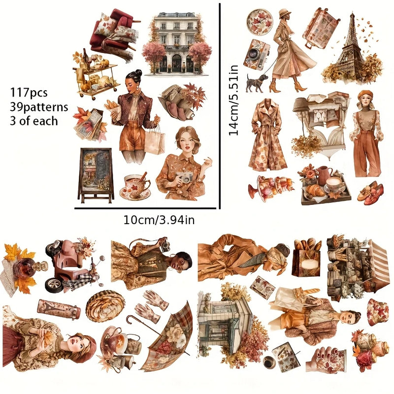 Autumn Theme Stickers 117 To 144pcs For Scrapbooking And Crafts