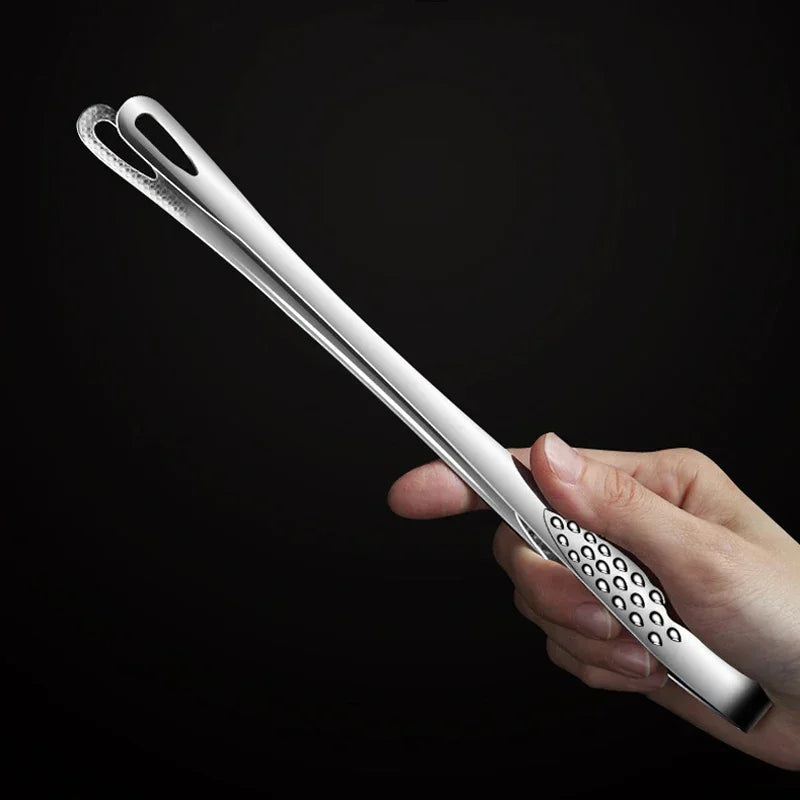 Stainless Steel Kitchen Tongs For BBQ Grill Cooking Salad Meat