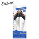 12-Piece Nylon Bristle Brushes Set For Wall Painting Art Supplies