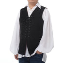 Pirate Vest For Men Medieval Renaissance Lace-up Reversible Waistcoat