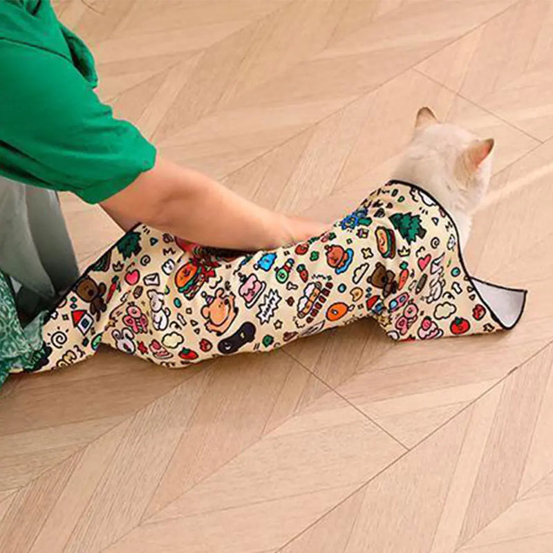 Cat Grooming Wrap Self-Adherent Anti-Bite Scratch Escape Restraint Wrap