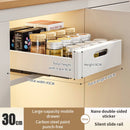 In-Cabinet Pulley Drawer Organizer Kitchen Shelf Spice Storage Box