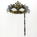 Venetian Masquerade Mask With Holding Stick For Womens Party