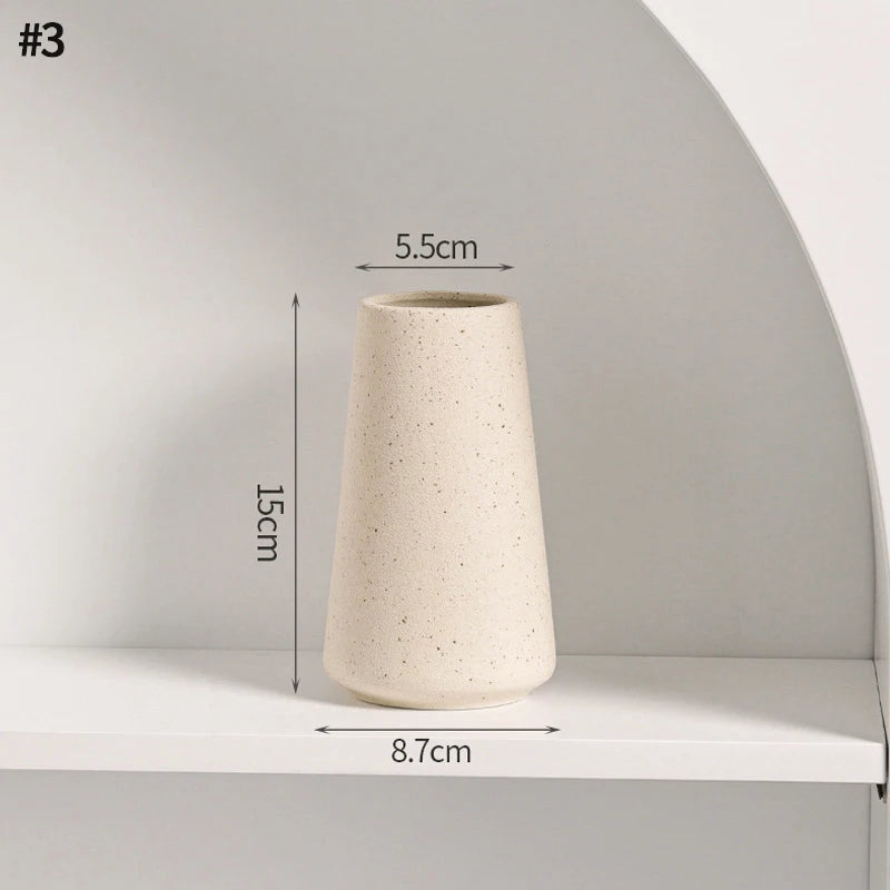 INS Ceramic Vase White Nordic Decorative Flower Pot For Home Decor