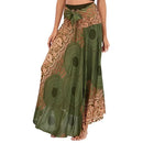 Boho Maxi Skirt Women Vintage Two Way Wear Beach Dress Skirt