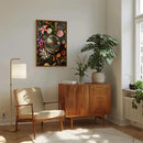 Disco Ball Canvas Painting Vintage Flower Poster For Home Decor