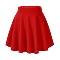 Plus Size Pleated Skirt Knee Length Flared Casual Women Skirt