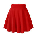 Plus Size Pleated Skirt Knee Length Flared Casual Women Skirt