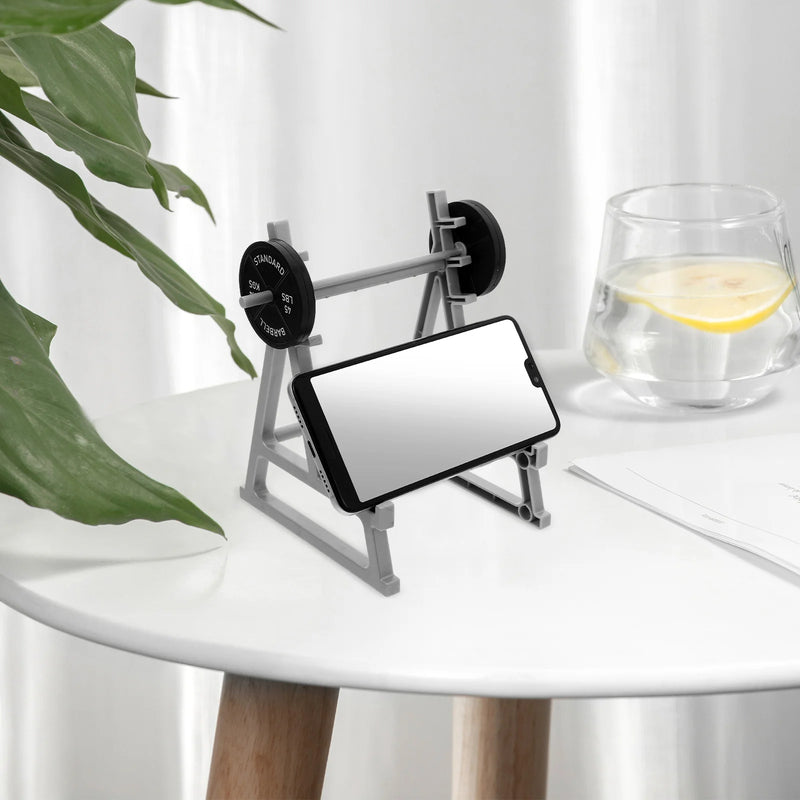 Barbell Pen Holder Hanging Rack Office Desk Organizer Stand