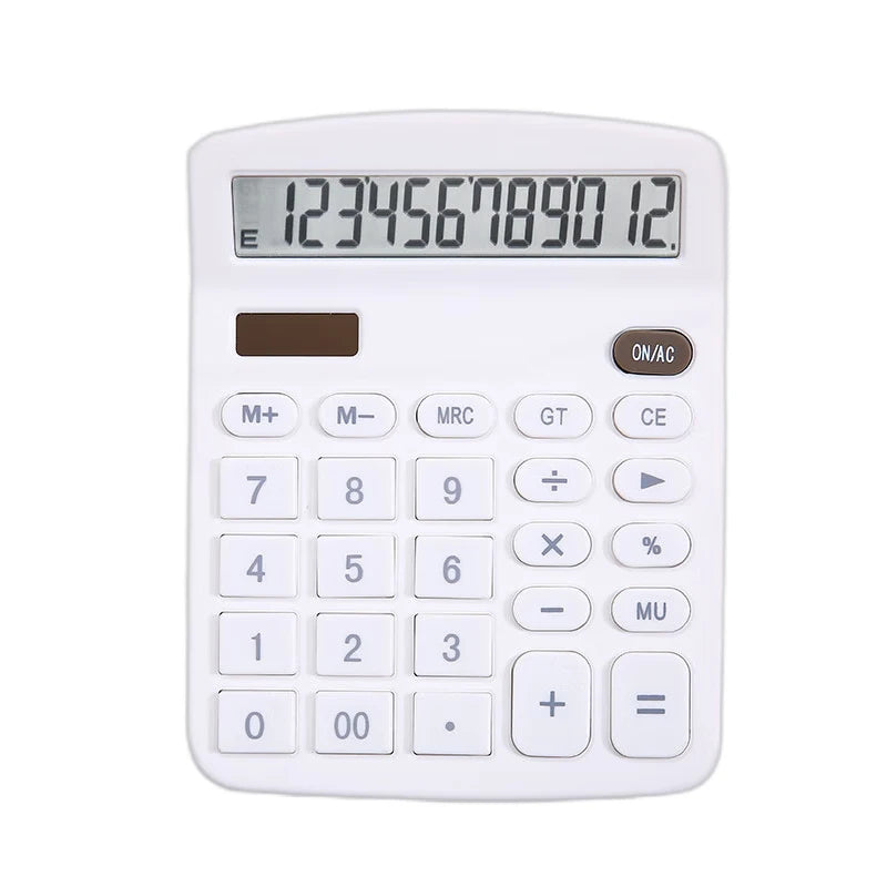 Solar Calculator Dual Power 12 Digit Electronic Office School Tool