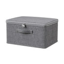 Extra Large Stackable Canvas Storage Box With Lid For Organization