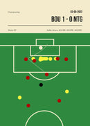 Football Canvas Wall Art Golden Goal Soccer Sports Poster Print