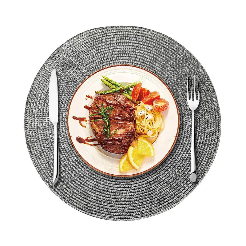 Round Dining Table Placemat 38cm Biodegradable Woven Insulation Mat