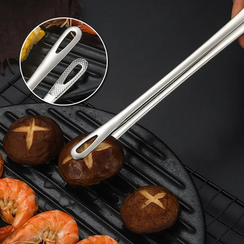 Stainless Steel Kitchen Tongs For BBQ Grill Cooking Salad Meat