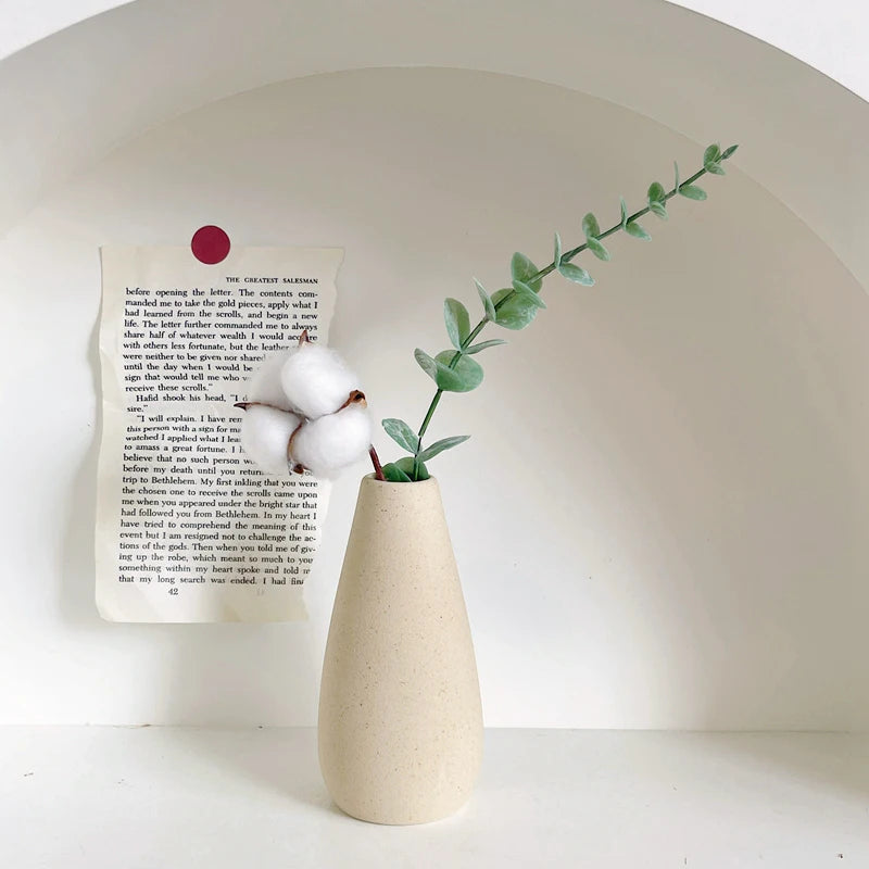 INS Ceramic Vase White Nordic Decorative Flower Pot For Home Decor