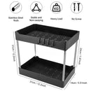 Under Sink Storage Organizer 2 Tier Drawer Rack For Bathroom Kitchen