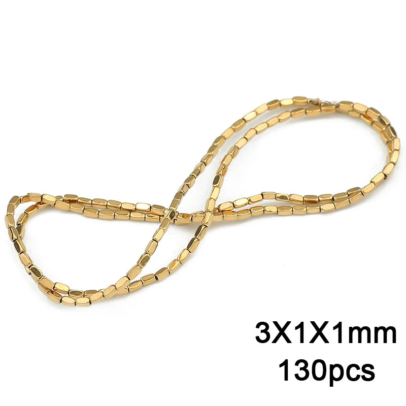 Gold Plated Hematite Beads Star Heart Shapes Loose Jewelry Beads