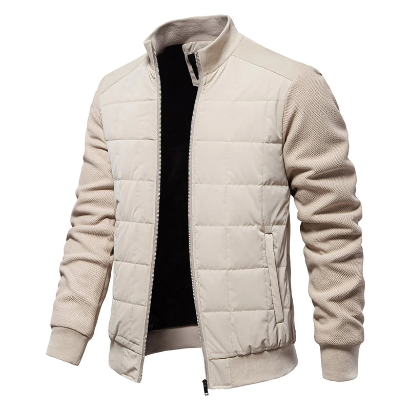 Men's Winter Jacket Thickened Long Sleeve Solid Color Hoodie