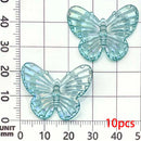 10pcs Colorful Butterfly Charms Acrylic Pendants For Jewelry Making