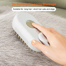 Cat Dog Grooming Comb Electric Steam Brush USB Rechargeable Massage