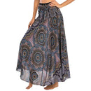 Boho Maxi Skirt Women Vintage Two Way Wear Beach Dress Skirt