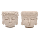 Buddha Head Flower Pot Planter Vase For Home Office Decor