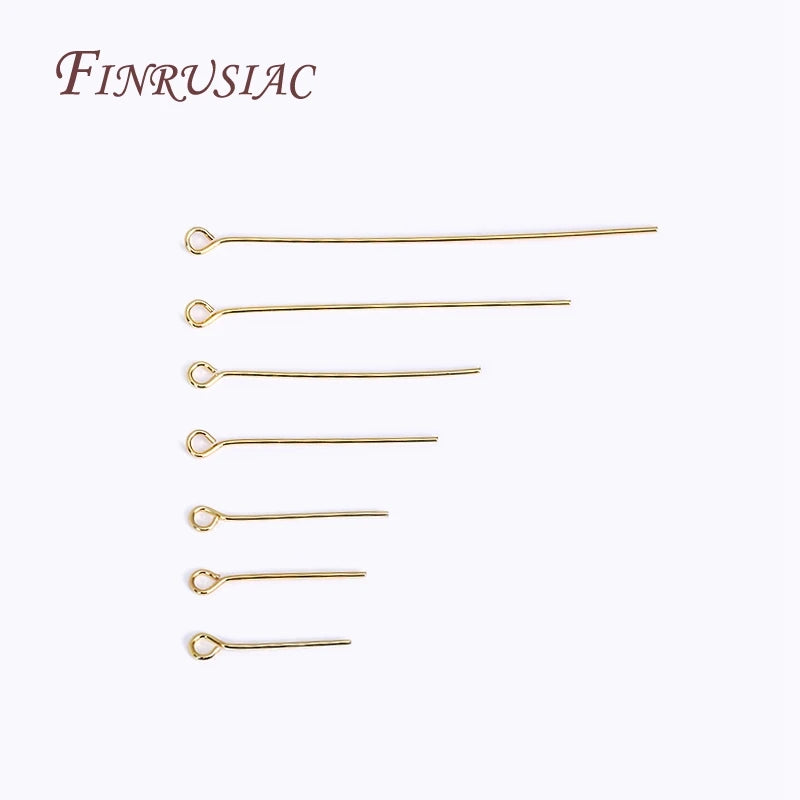 50Pcs 18K Gold Plated Eye Pins For Jewelry Making And Earrings