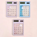 Mini Solar Calculator Transparent Quicksand 8 Digit Display For Students