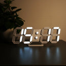 3D LED Wall Clock Digital Alarm Snooze Temperature Date Display