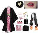 Nezuko Cosplay Costume Kimono Demon Slayer Outfit For Women