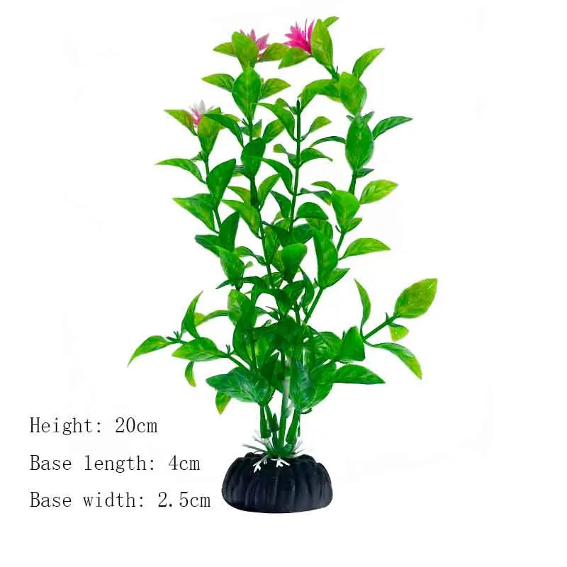 Artificial Aquarium Plants Green Plastic Underwater Fish Tank Decor