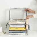 Foldable Book Box Transparent Waterproof Organizer For Home And Classroom