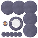 Set Of 12 Round Braided Table Mats Non Slip Heat Resistant Pads