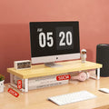 Monitor Raised Shelf Adjustable Laptop Stand Desktop Organizer Rack Holder