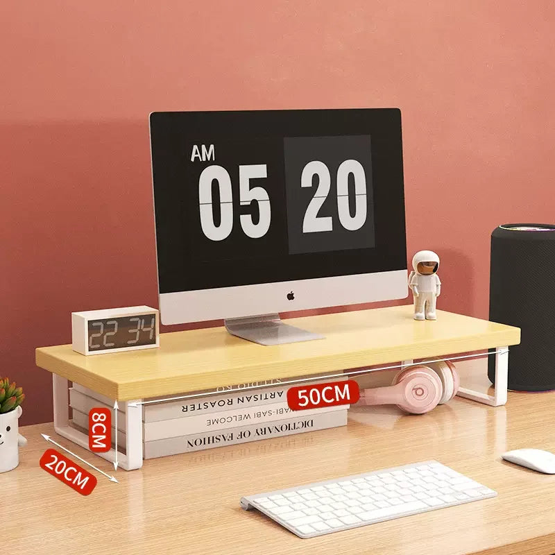 Monitor Raised Shelf Adjustable Laptop Stand Desktop Organizer Rack Holder