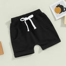 Lioraitiin Toddler Boys Short Trousers 3Pcs Casual Spring Summer Pants