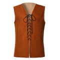 Pirate Vest For Men Medieval Renaissance Lace-up Reversible Waistcoat