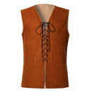 Pirate Vest For Men Medieval Renaissance Lace-up Reversible Waistcoat