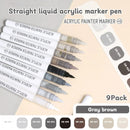 9pcs Acrylic Markers Set For Rock Painting Glass DIY Craft Supplies