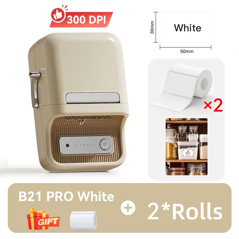 NiiMbot B21 PRO Bluetooth Thermal Label Printer Wireless Mini Barcode Maker