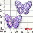 10pcs Colorful Butterfly Charms Acrylic Pendants For Jewelry Making