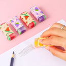 3pcs Cartoon Fruit Eraser Set Cute Pencil Erasers For Kids